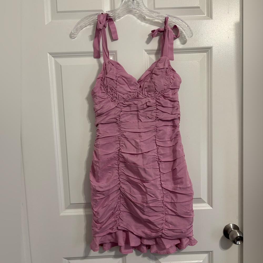 Pink Ruched Dress